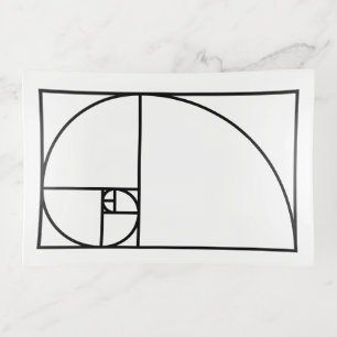 Fibonacci golden ratio - unique mathematical art trinket tray