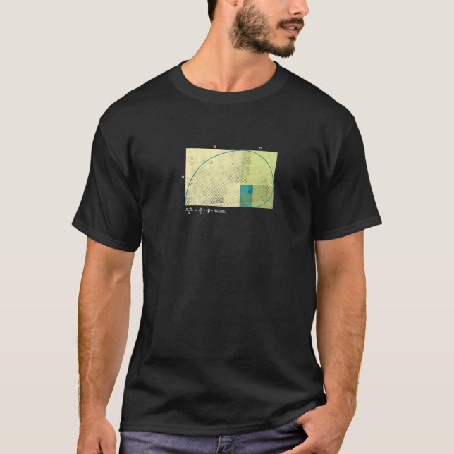 Fibonacci Golden Ratio - With Comfy Halftone Effec T-Shirt (Front)