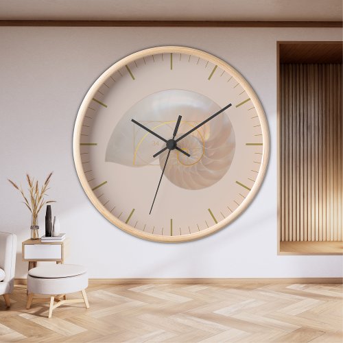 Fibonacci Golden Ration Sacred Geometry Art Large  Clock