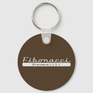 fibonacci... It's as easy as 1, 1, 2, 3 Keychain