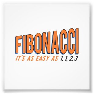 Fibonacci It's as Easy as 1, 1, 2, 3 Photo Print