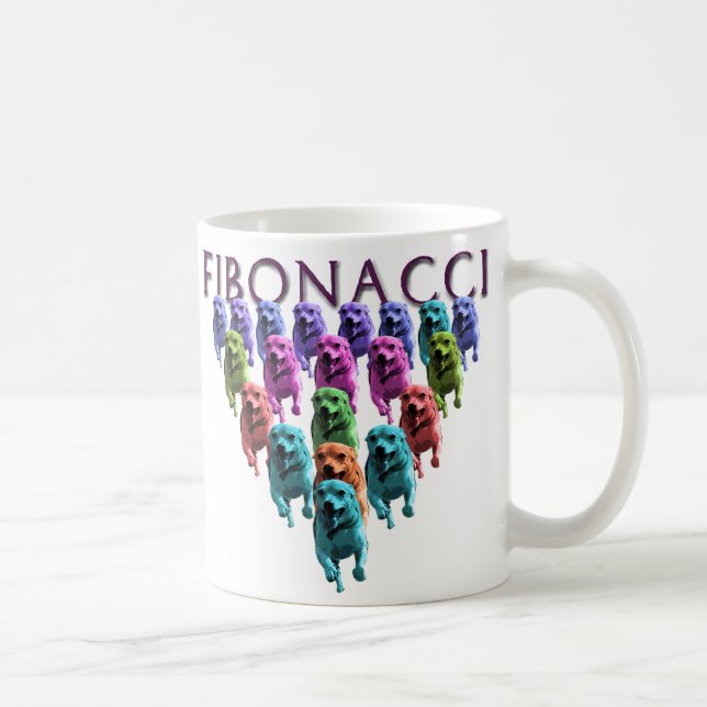 Fibonacci Jack Russell Coffee Mug (Right)