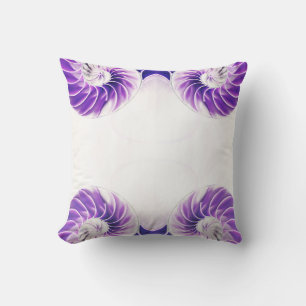Fibonacci Nautilus Shell Pillow – Minimalist Beach