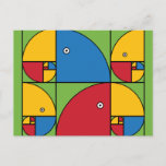 Fibonacci Parrots Postcard at Zazzle