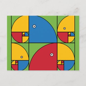 Fibonacci Parrots Postcard by Iantos_Place at Zazzle