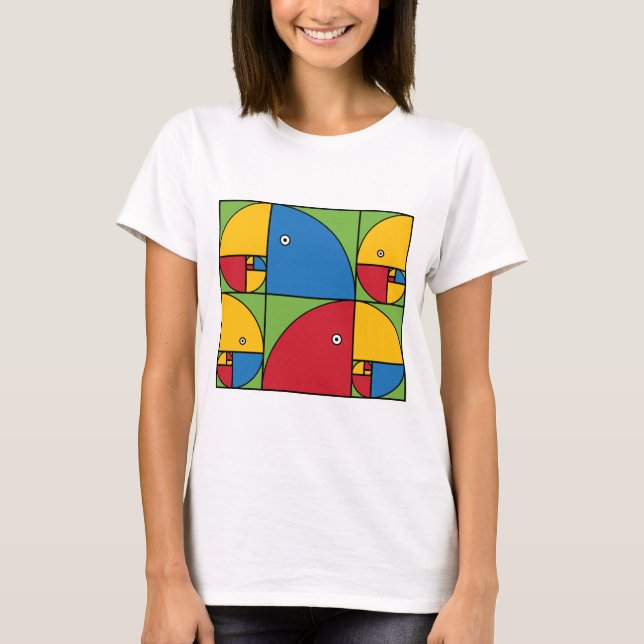 Fibonacci Parrots T-Shirt (Front)