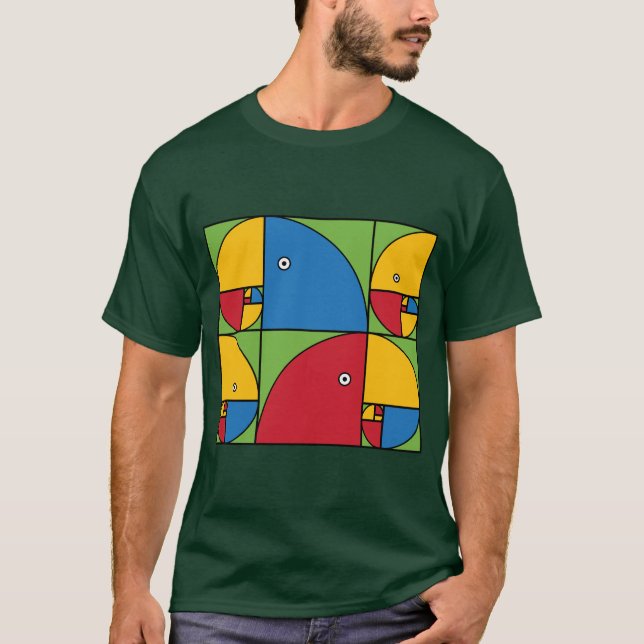 Fibonacci Parrots T-Shirt (Front)