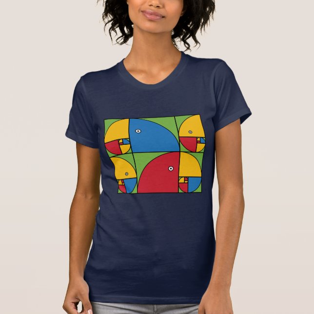 Fibonacci Parrots T-Shirt (Front)