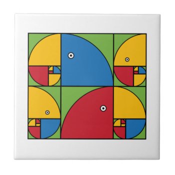 Fibonacci Parrots Tile by Iantos_Place at Zazzle