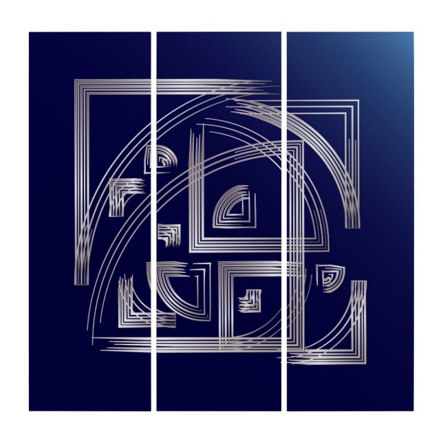 Fibonacci puzzle triptych (Front)