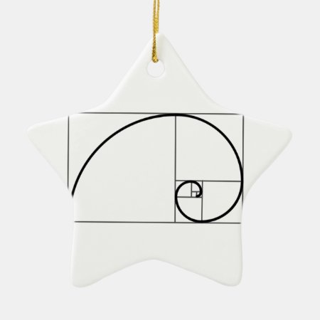Fibonacci Ratio Ceramic Ornament