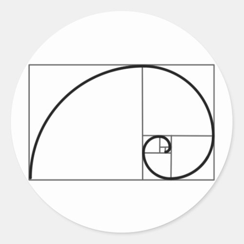 Fibonacci Ratio Classic Round Sticker