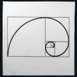Fibonacci Ratio Napkin<br><div class="desc">The spiral stands for coming into being. Some consider the spiral a symbol of the spiritual journey. The spiral is a globally positive symbol. The spiral as a symbol is found all over the world and has meanings in many different cultures and belief systems.The spiral is a largely positive ancient...</div>