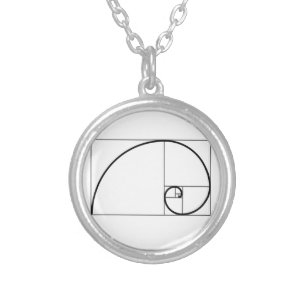 Fibonacci Ratio Silver Plated Necklace