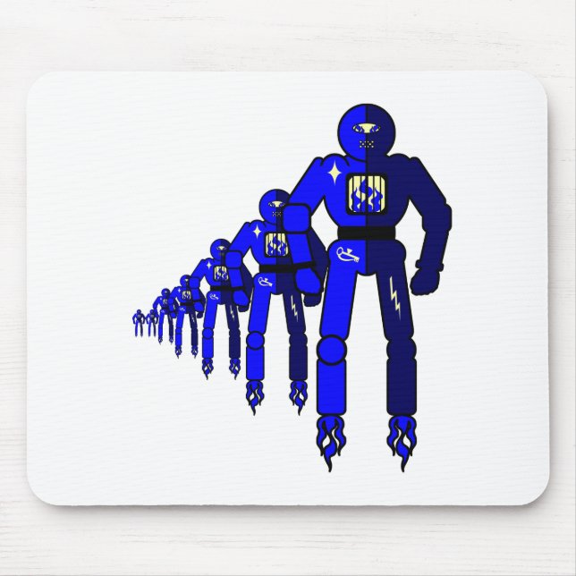 Fibonacci Robots Mouse Pad (Front)