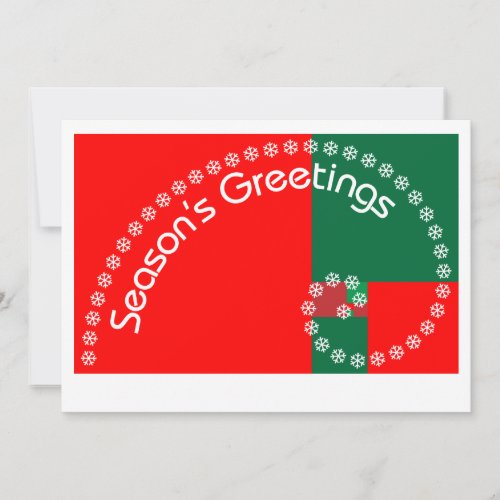 Fibonacci Seasons Greetings Holiday Card