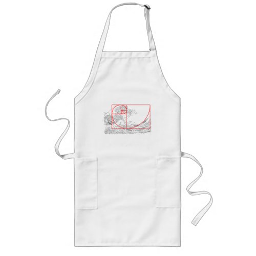 Fibonacci Sequence and The Great Wave Long Apron