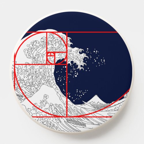 Fibonacci Sequence and The Great Wave PopSocket