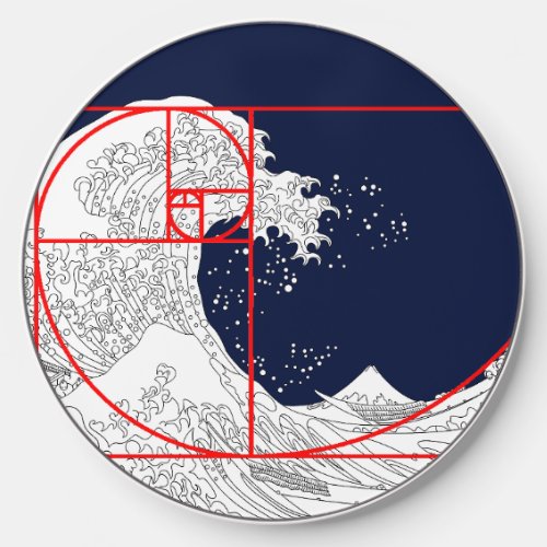 Fibonacci Sequence and The Great Wave Wireless Charger