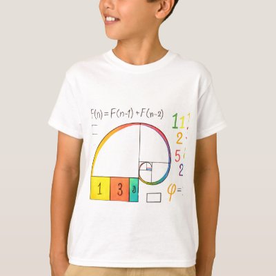 Fibonacci Sequence &amp; Golden Ratio Math T-Shirt