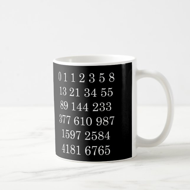 Fibonacci Sequence Mug Math Geek Fibonacci Numbers (Right)