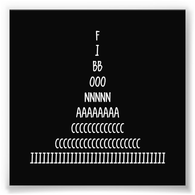 Fibonacci Sequence Photo Print (Front)