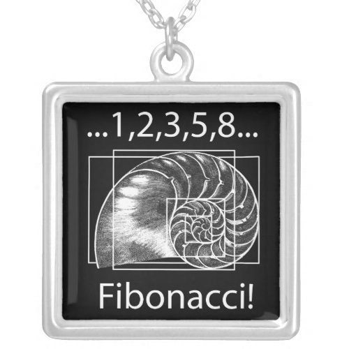 Fibonacci Silver Plated Necklace