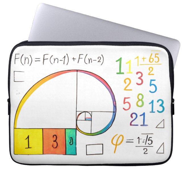 Fibonacci Spiral Electronics Sleeve (Front)