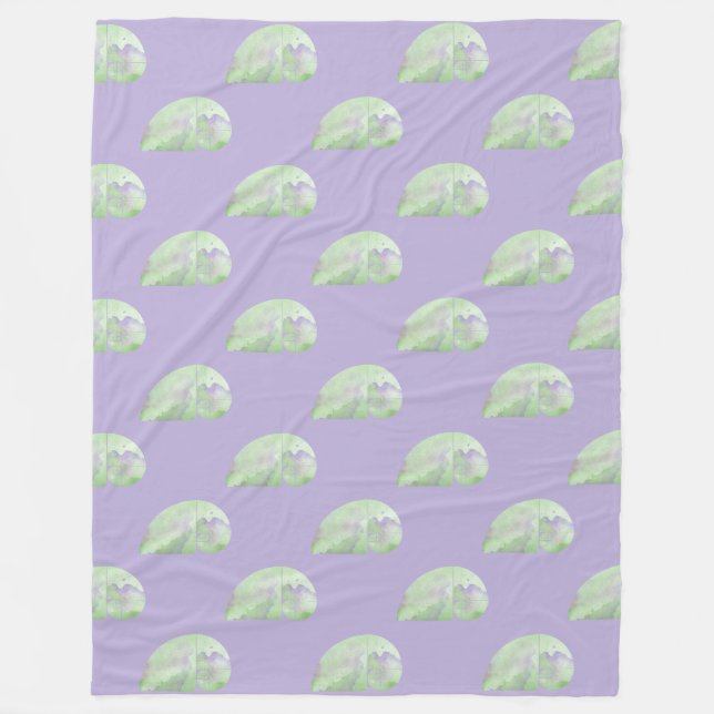 Fibonacci Spiral Elephant - Golden Ratio 3 Fleece Blanket (Front)