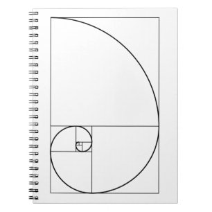 Fibonacci Spiral Golden Ratio Notebook