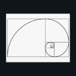 Fibonacci Spiral Golden Ratio Postcard<br><div class="desc">This  Fibonacci spiral golden ratio gift is perfect for you favorite geek.</div>