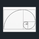 Fibonacci Spiral Golden Ratio Postcard<br><div class="desc">This  Fibonacci spiral golden ratio gift is perfect for you favorite geek.</div>