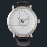 Fibonacci Spiral Golden Ratio Watch<br><div class="desc">This  Fibonacci spiral golden ratio gift is perfect for your favorite geek.</div>
