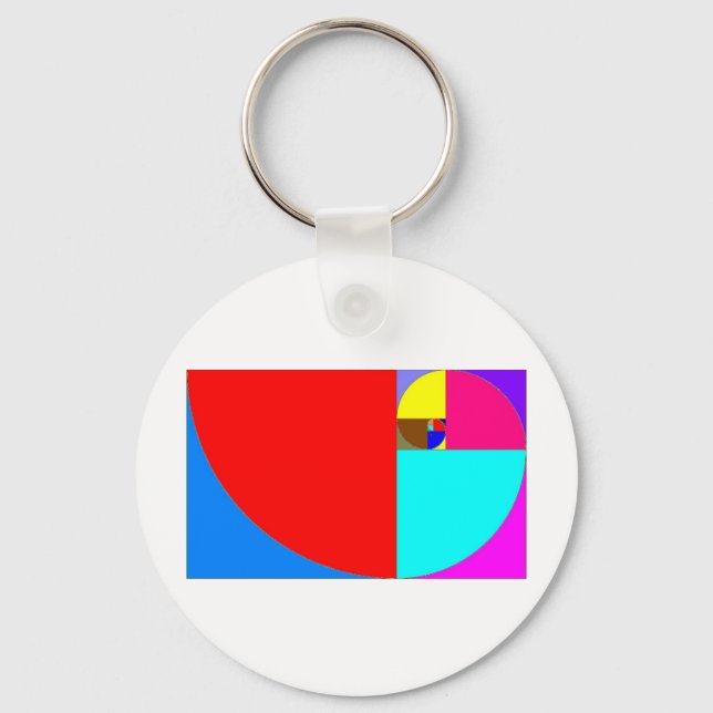 fibonacci spiral keychain (Front)