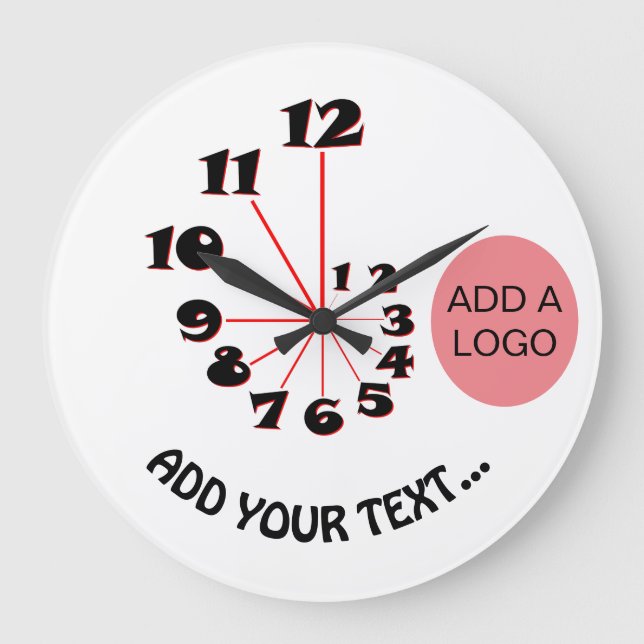 Fibonacci Spiral Large Clock (Front)