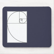 Fibonacci spiral mousepad
