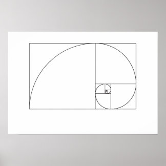 Fibonacci Spiral Poster