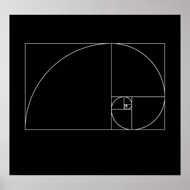 Fibonacci Spiral Poster (Front)