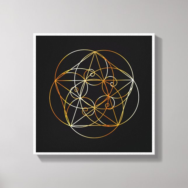 Fibonacci Spiral- The sacred geometry Canvas Print (Front)