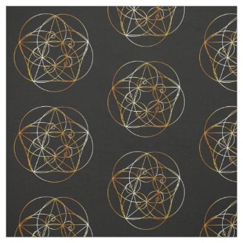 Fibonacci Spiral- The Sacred Geometry Fabric by ShawlinMohd at Zazzle