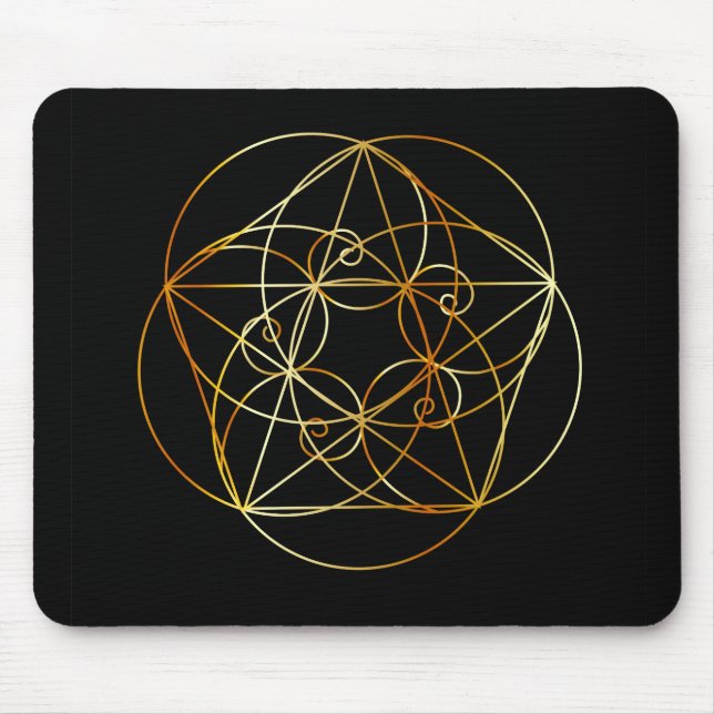Fibonacci Spiral- The sacred geometry Mouse Pad (Front)