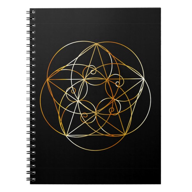Fibonacci Spiral- The sacred geometry Notebook (Front)