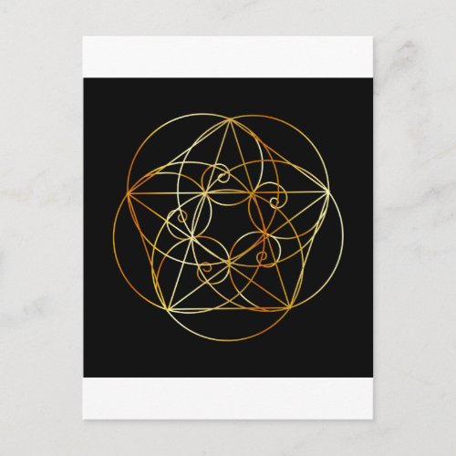 Fibonacci Spiral_ The sacred geometry Postcard