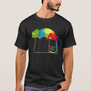 Fibonacci Tag Golden Ratio Math Chameleon Maths te T-Shirt