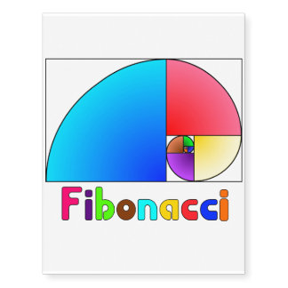 Fibonacci Temporary Tattoos