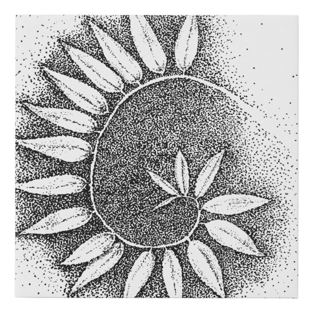 Fibonacci Vine Faux Canvas Print (Front)