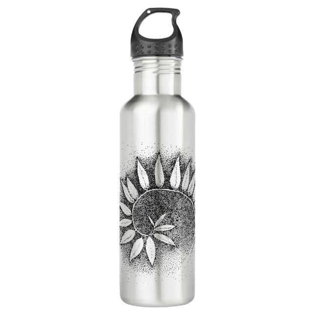 Fibonacci Vine Stainless Steel Water Bottle (Front)
