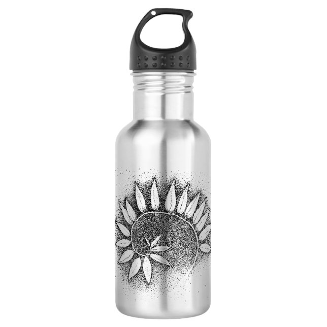 Fibonacci Vine Stainless Steel Water Bottle (Front)