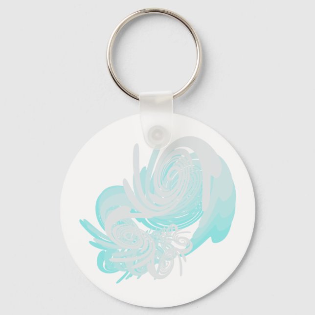 Fibonacci Waves Keychain (Front)