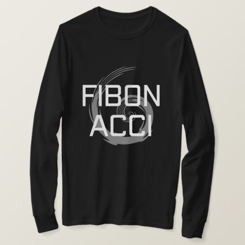Fibonacci with white text for math lovers T_Shirt
